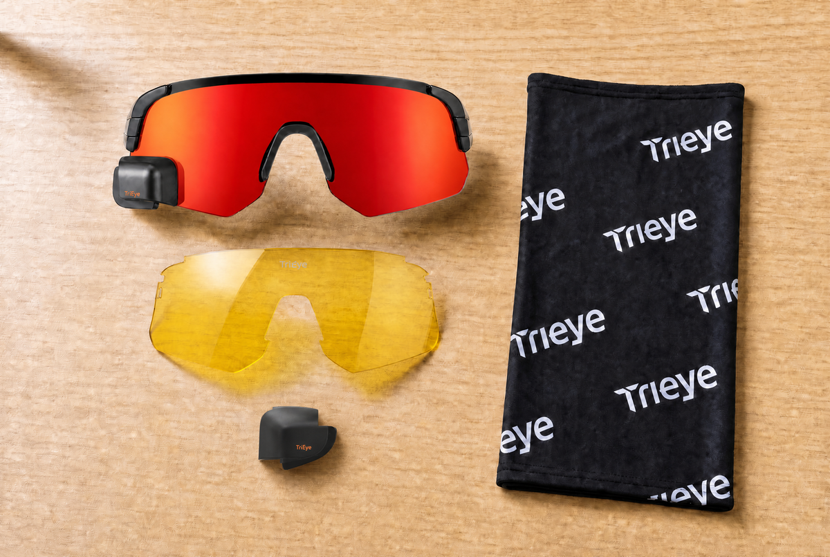 Reflective Red Cyclist Kit, Right mirror — everything included