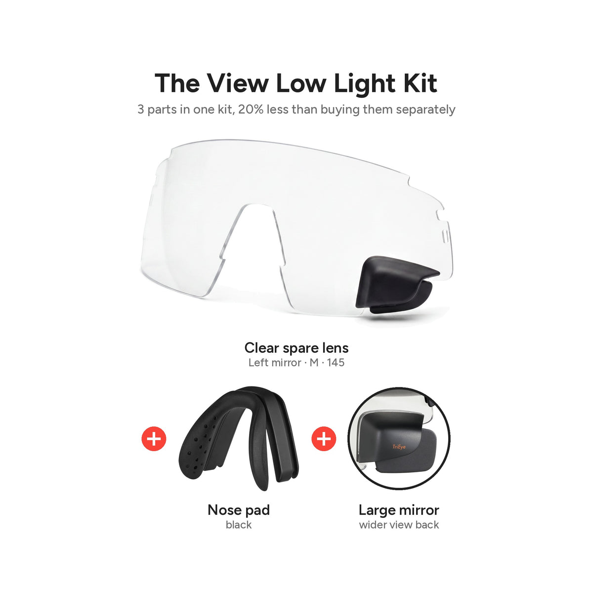 The View Low Light Kit, Left mirror — everything included