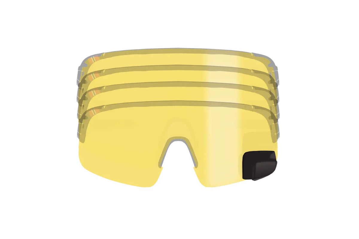TriEye Yellow Sunglasses Lens | Integrated Rear View Mirror Medium / Left (US and Europe)