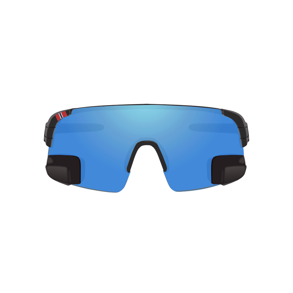 View Sport Dual Revo Max - Spiegelbrille für Rudern Schwarz Revo Blau Dual Klein