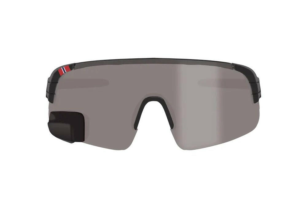 View Sport Standard - Radfahrerbrille mit Spiegel Schwarz Rauch Rechts (UK)