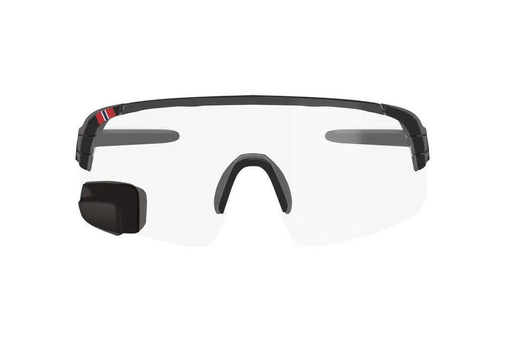 View Sport Standard - Radfahrerbrille mit Spiegel Schwarz Klar Rechts (UK)