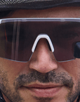View Sport Photochromatic - Occhiali da ciclismo con specchietto retrovisore regolabile integrato