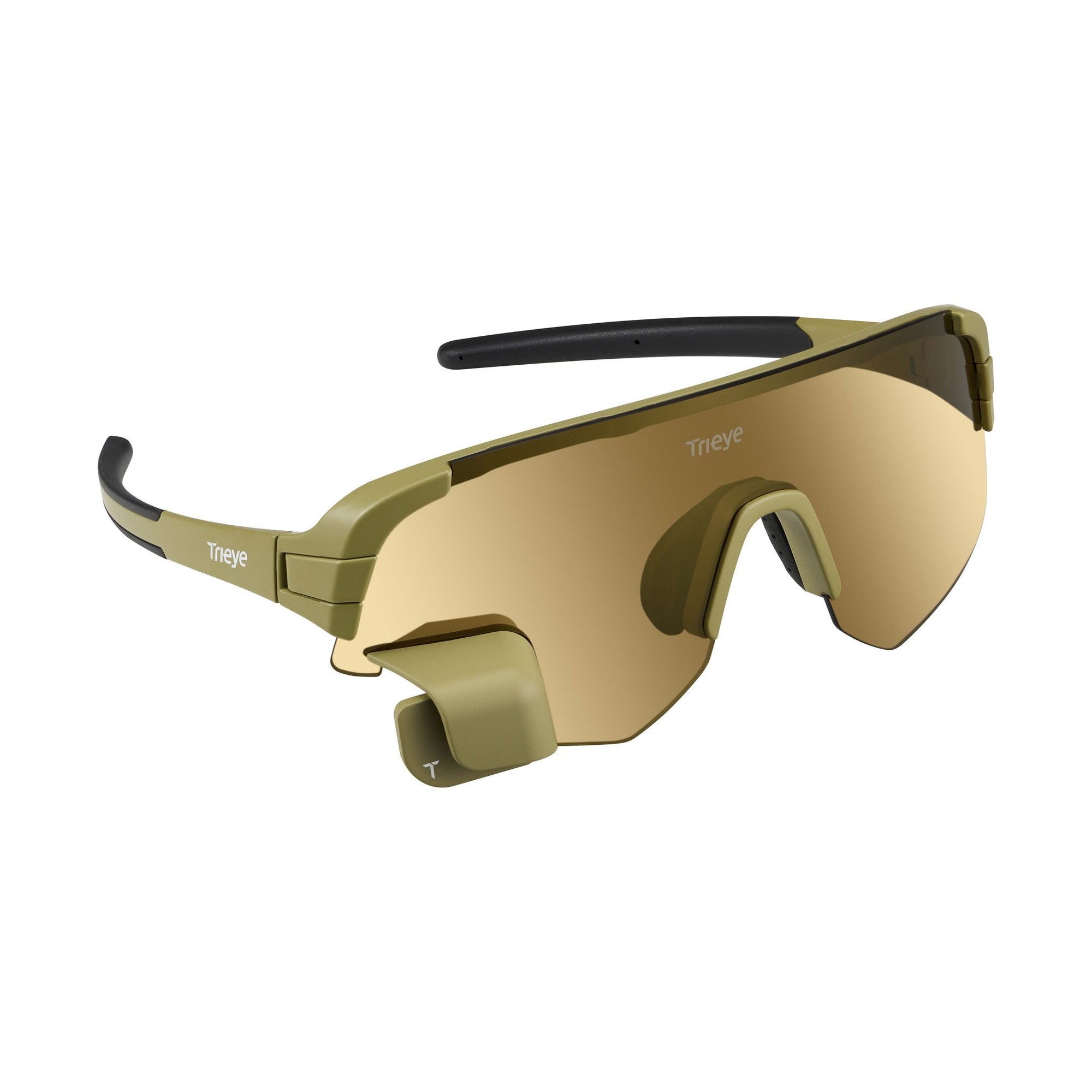 Matte Olive_Reflective Gold Sharp_Right_Side
