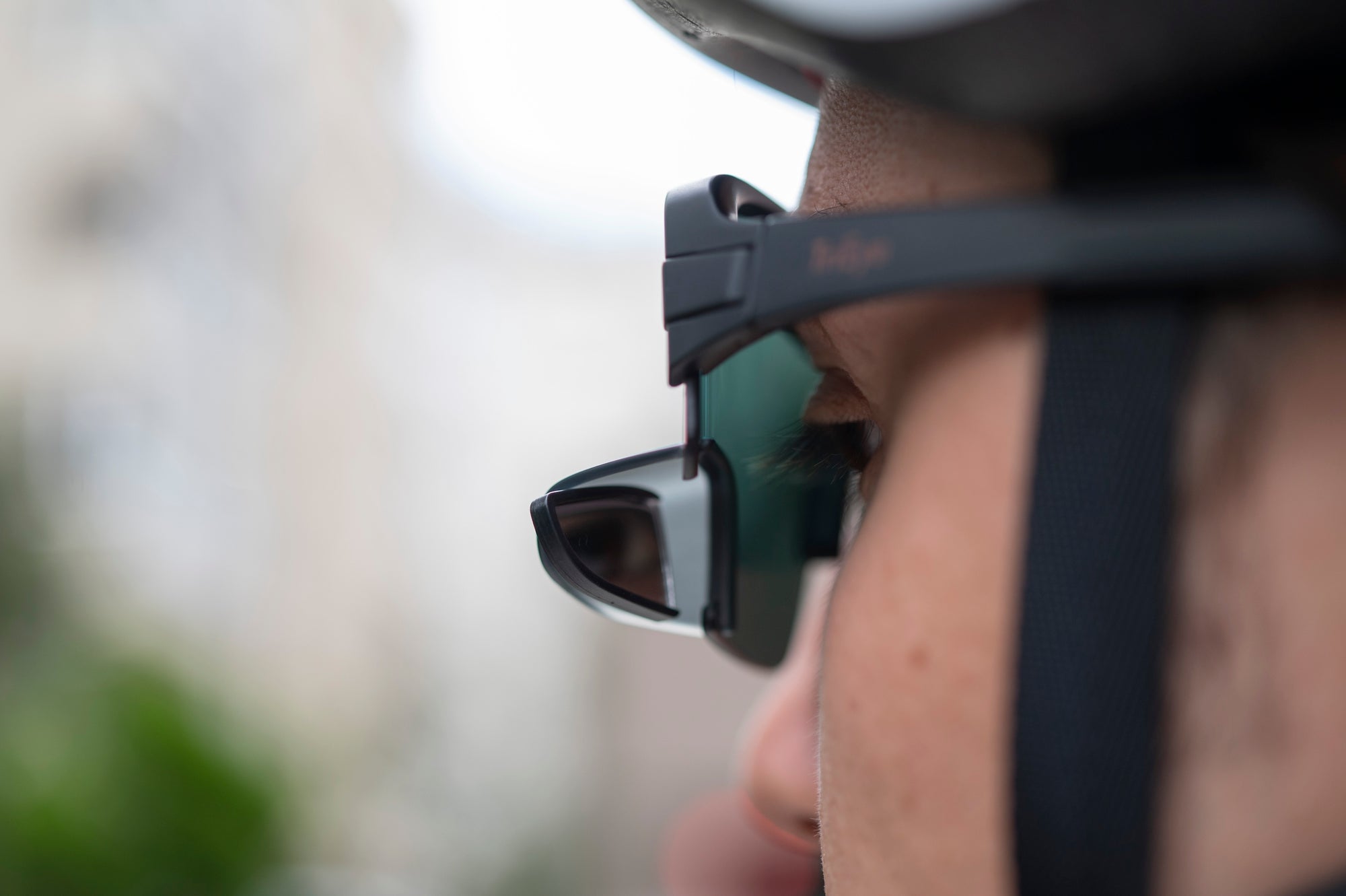 Trieye patented mirror on sunglasses to see backwards 