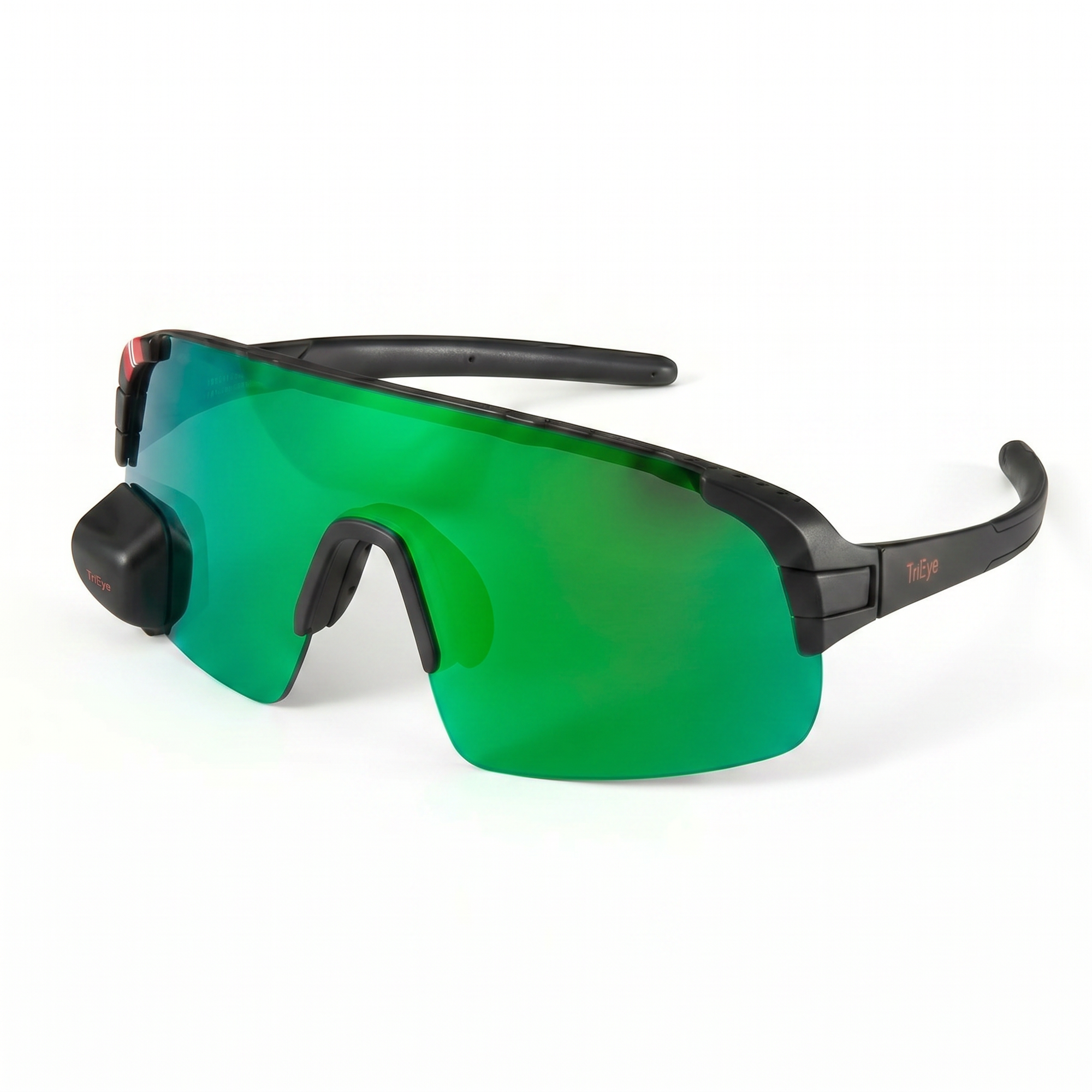 Matte Black_Reflective Green_Right_Angle