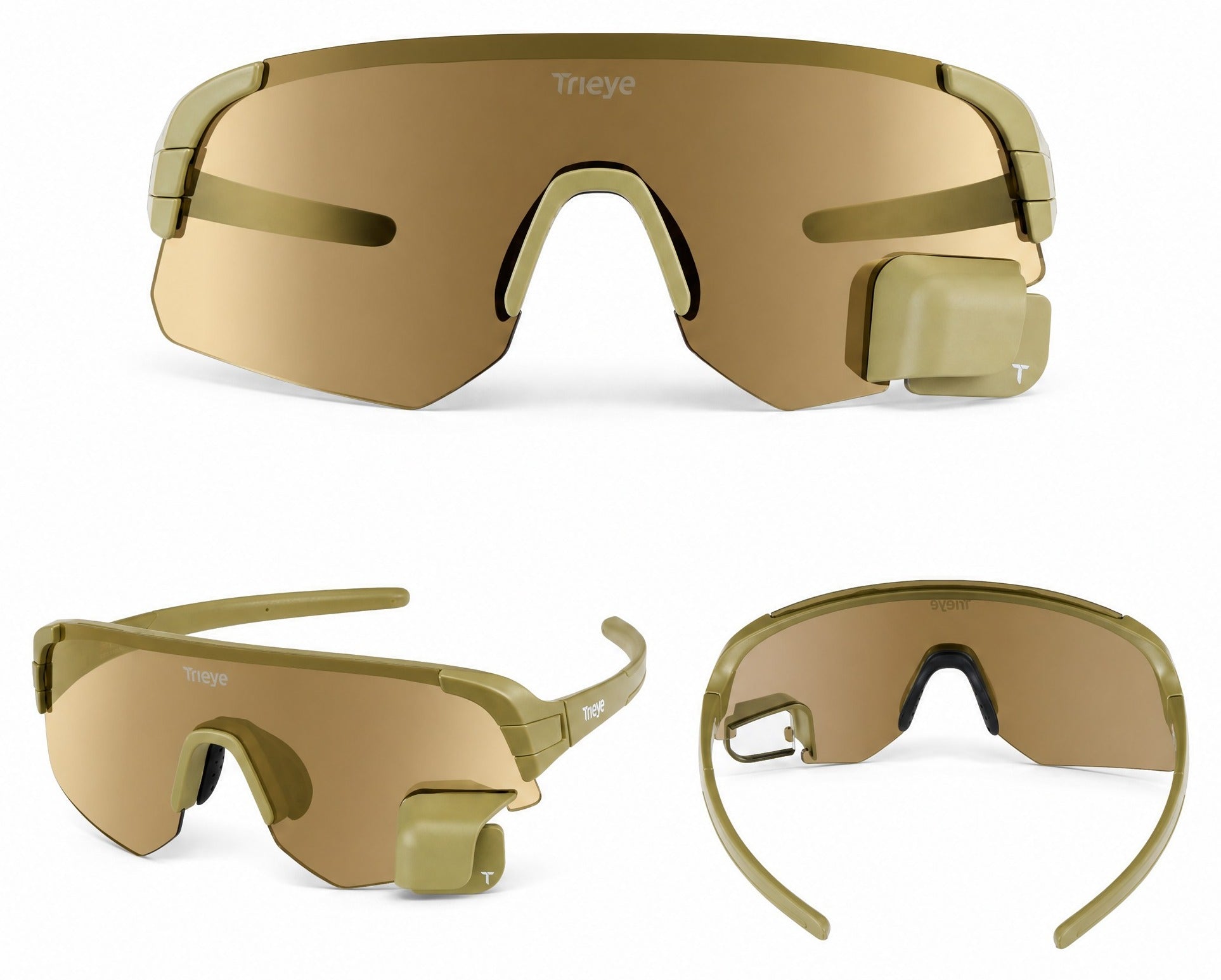Matte Olive_Reflective Gold Sharp_Front