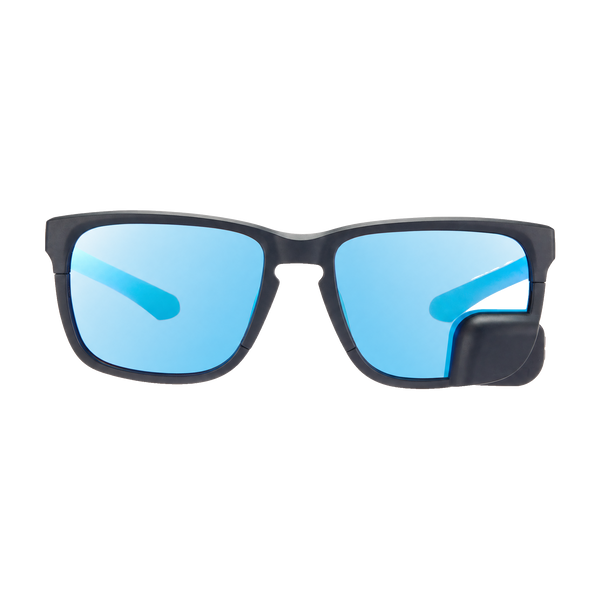 The Classic — Matte Charcoal · Reflective Blue