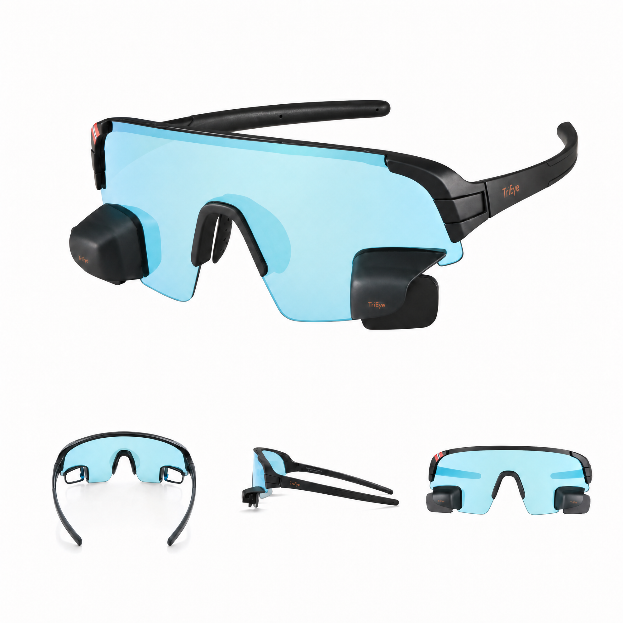 Matte Black_Reflective Blue_Dual_Front