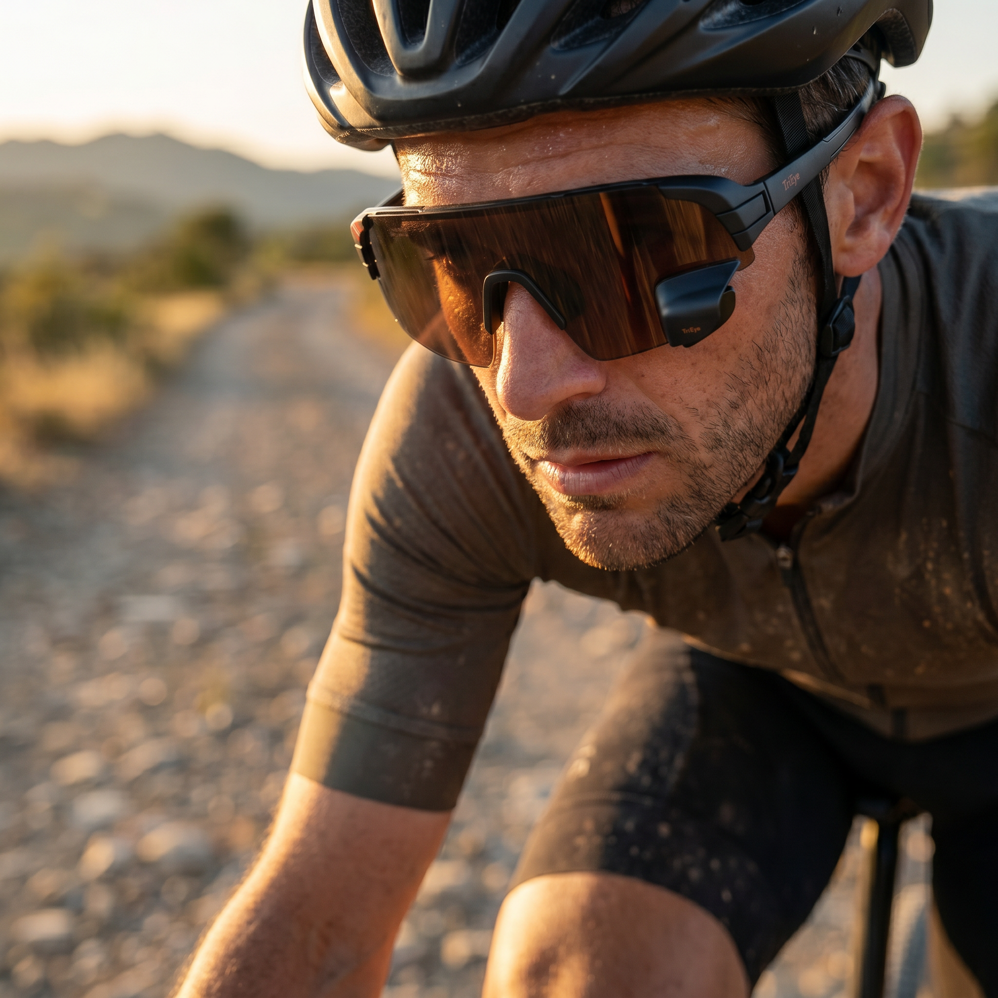 gravel bike glasses The View — Cycling Sunglasses with Rearview Mirror