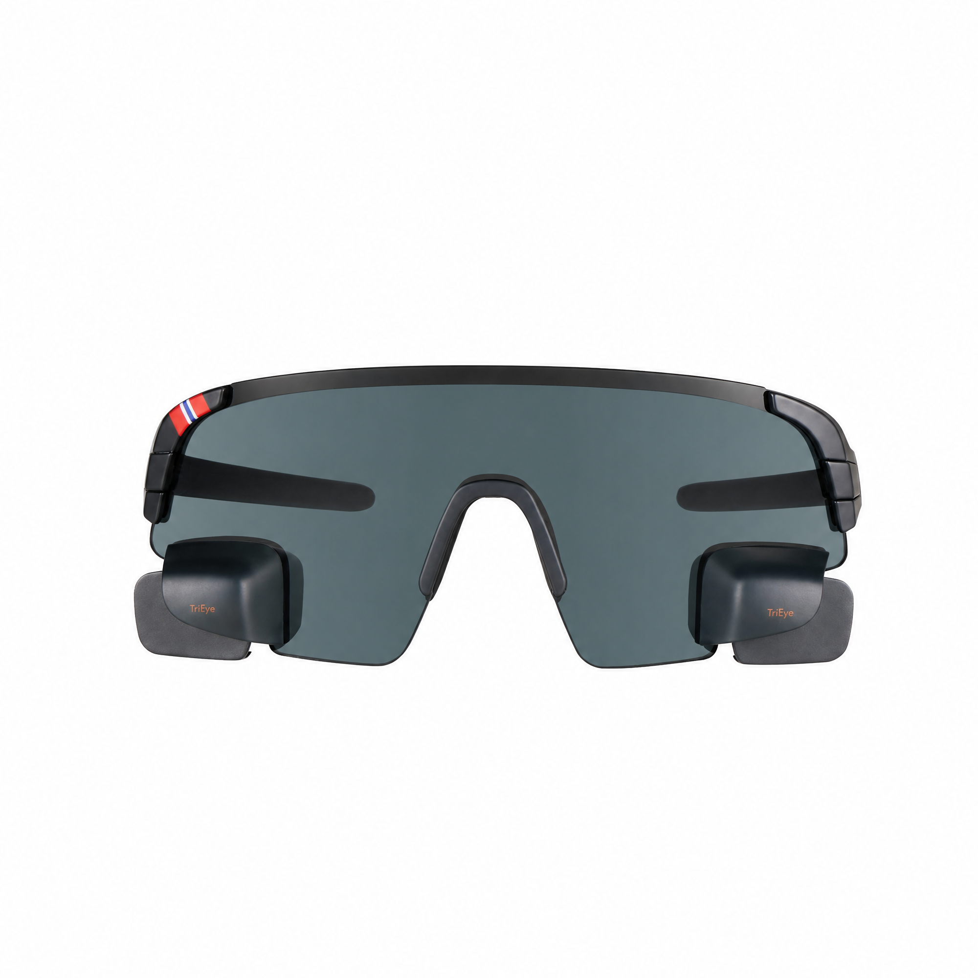 Rowing Glasses with Dual Rear View Mirrors | TriEye The View | Photochromic Smoke 0-2 / Matte Black