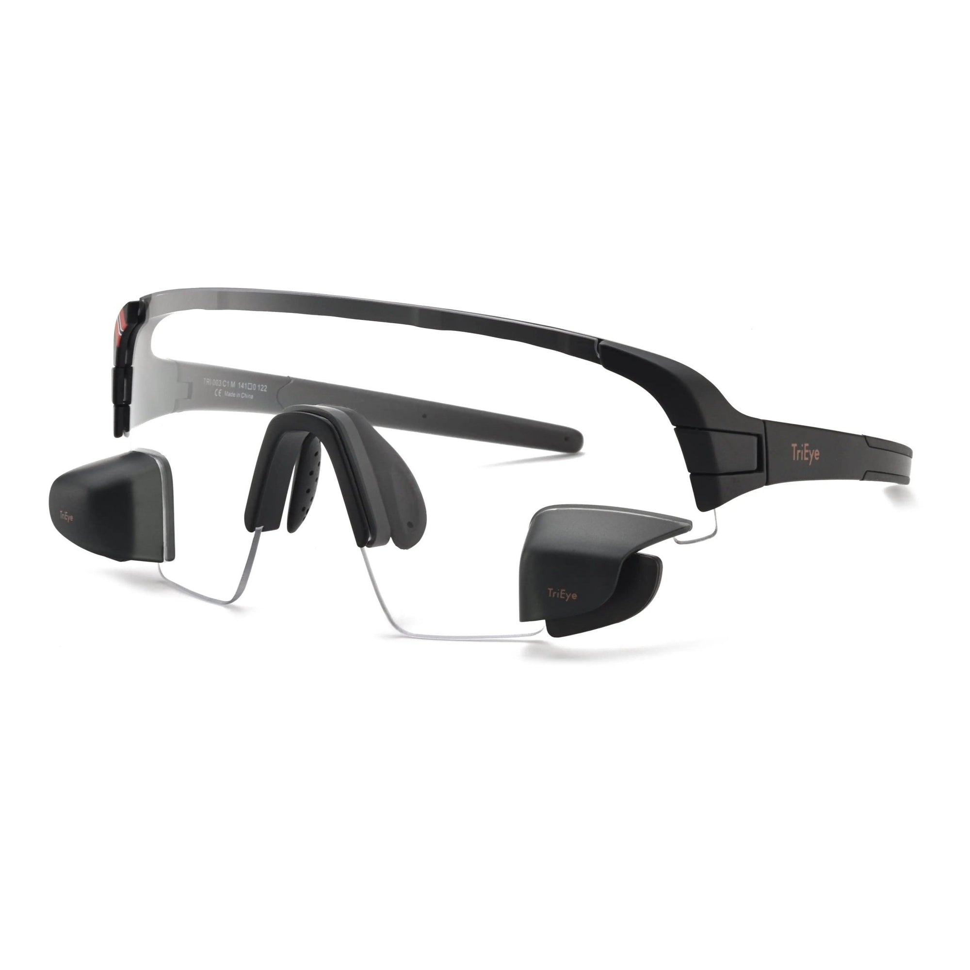 View Sport Dual Standard - Mirror Glasses for Rowing - TriEye Small / Dual / Black Clear