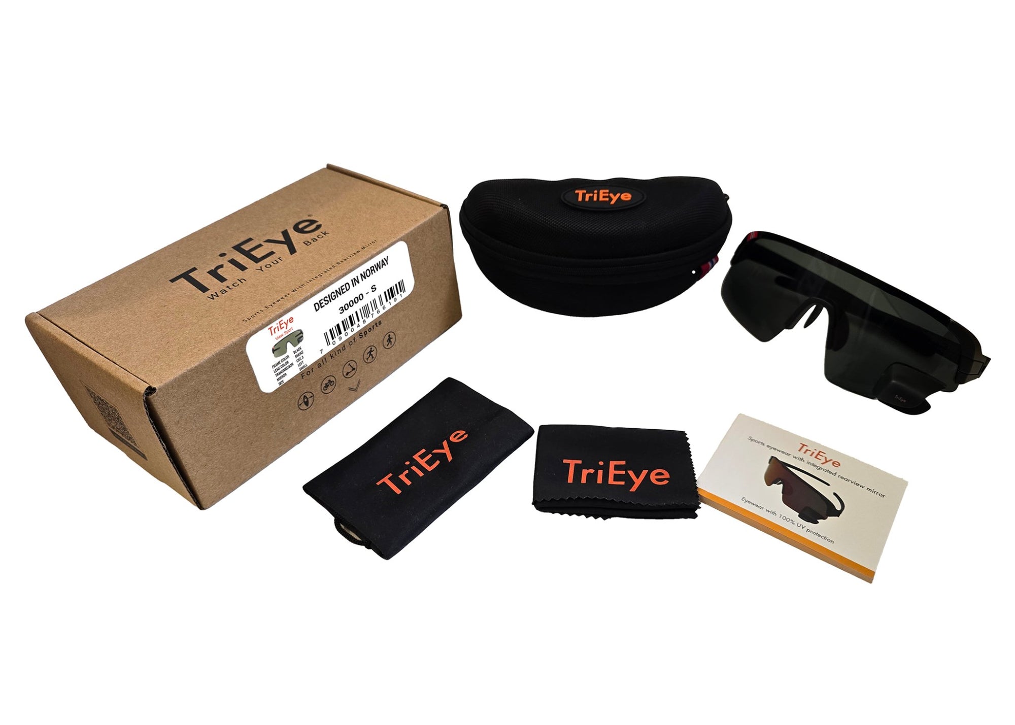 TriEye - View Sport Standard - Cycling Glasses with Mirror - 7090048765132