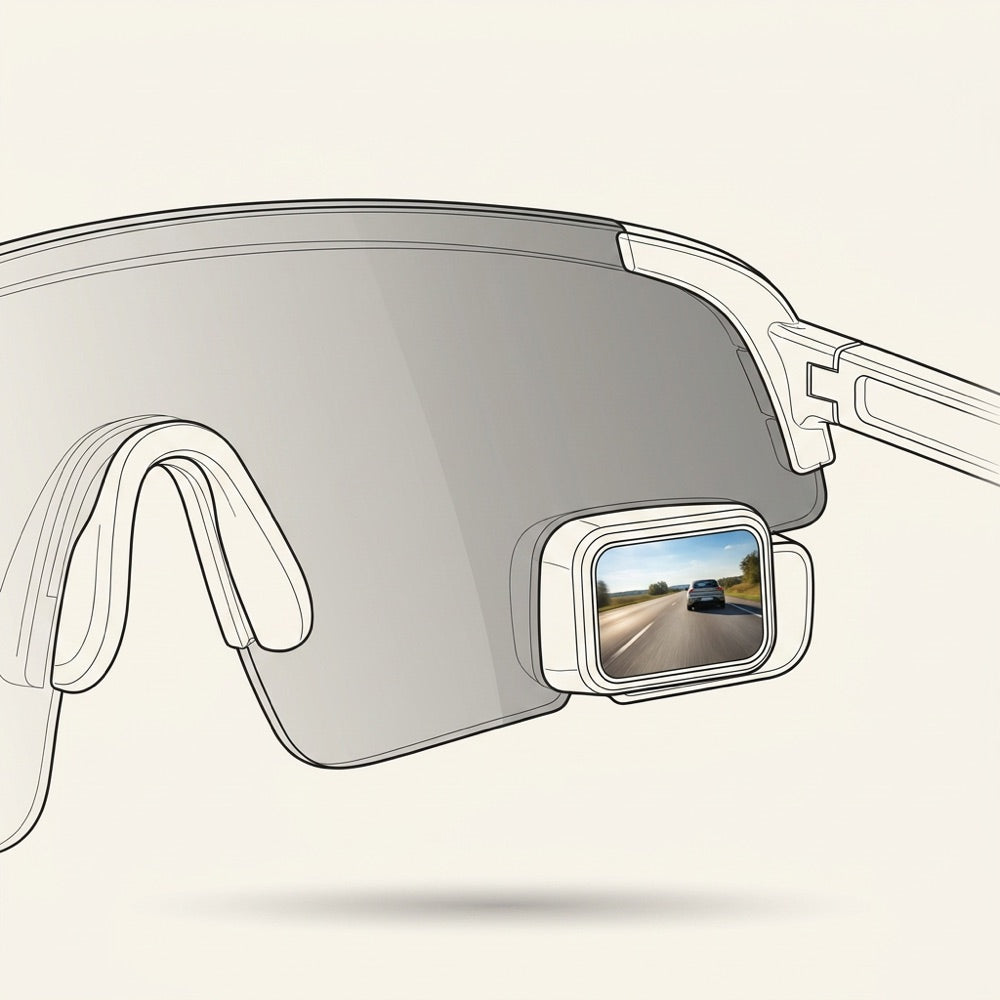 Full rear-view, in your peripheral vision.