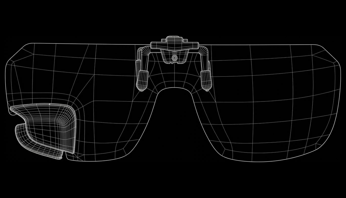Clip on technical wireframe