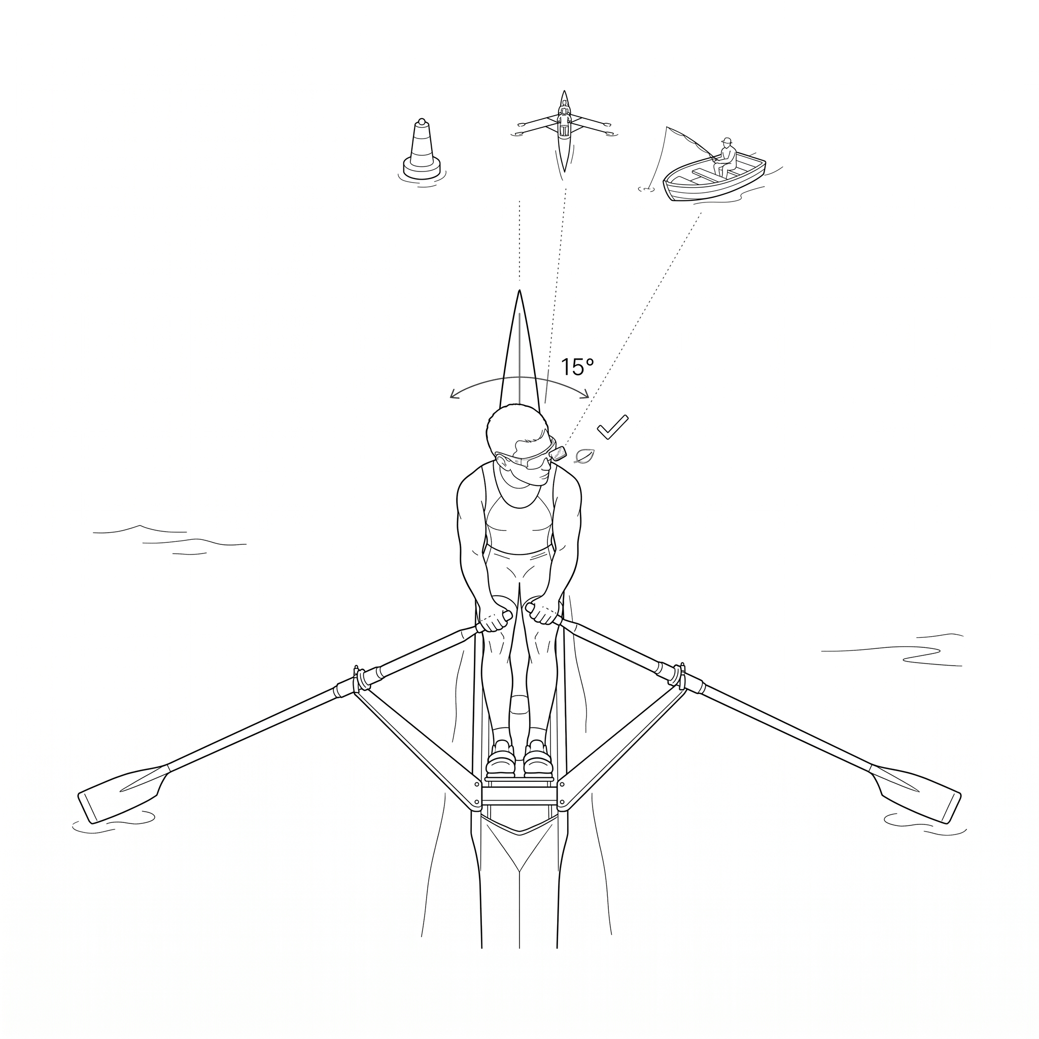 See behind you — rowing