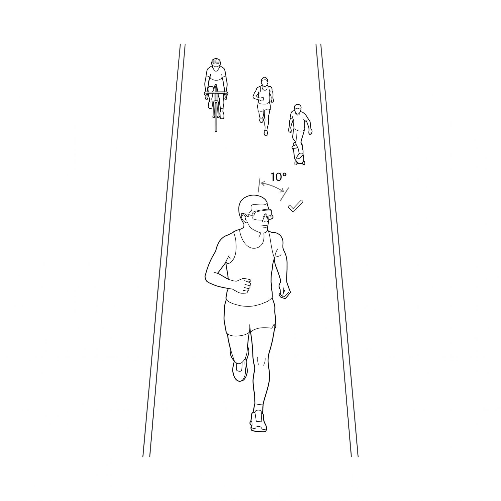 See behind you — running