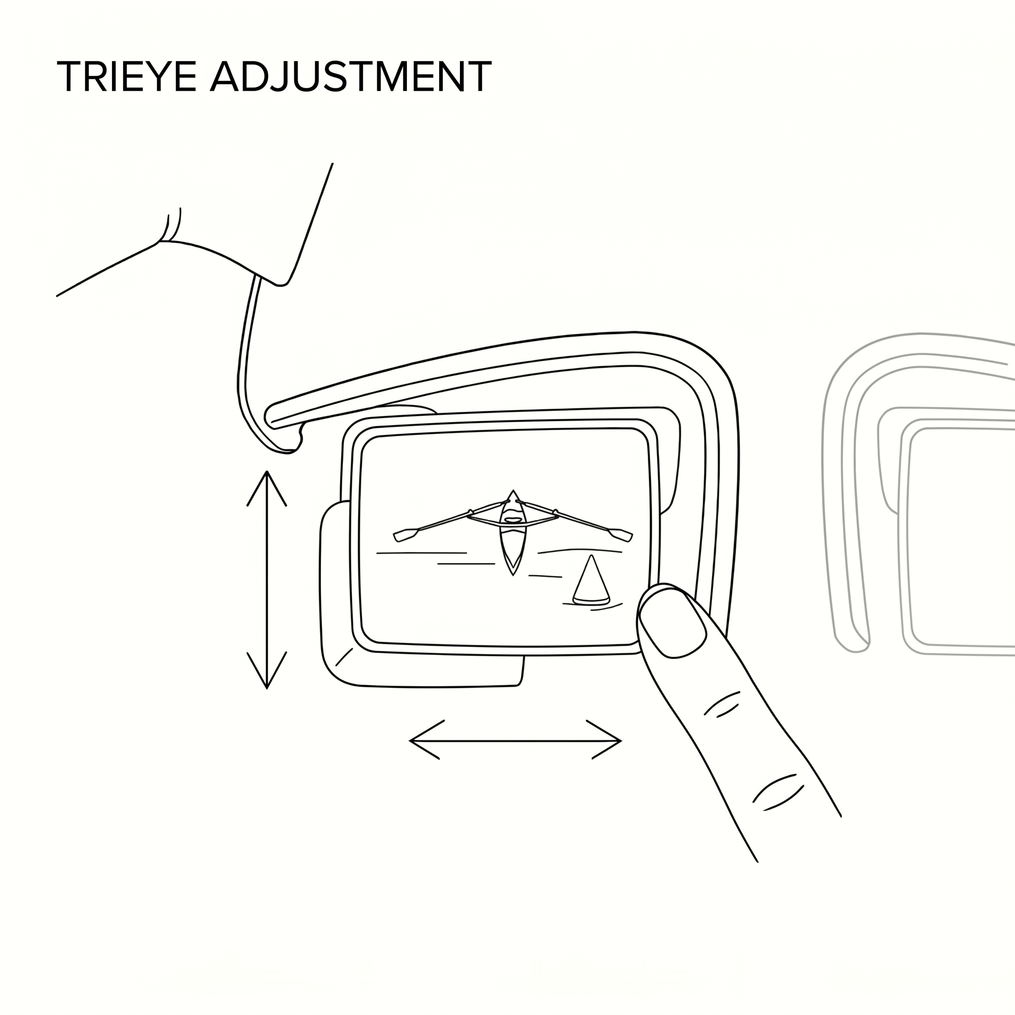 Tilt the mirror — rowing