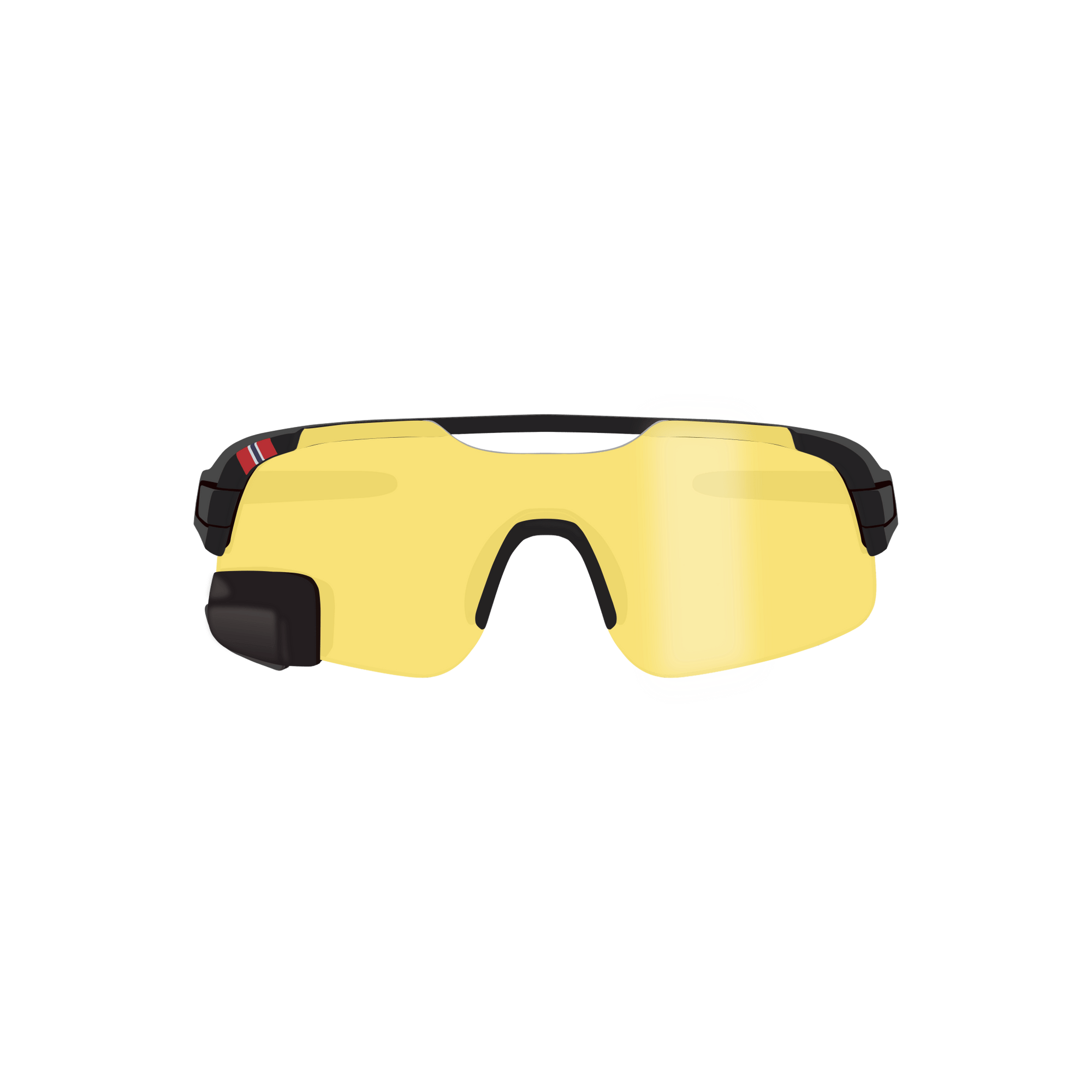 TriEye - View Air Gelb - Radfahrerbrille mit Spiegel - 7090048766009